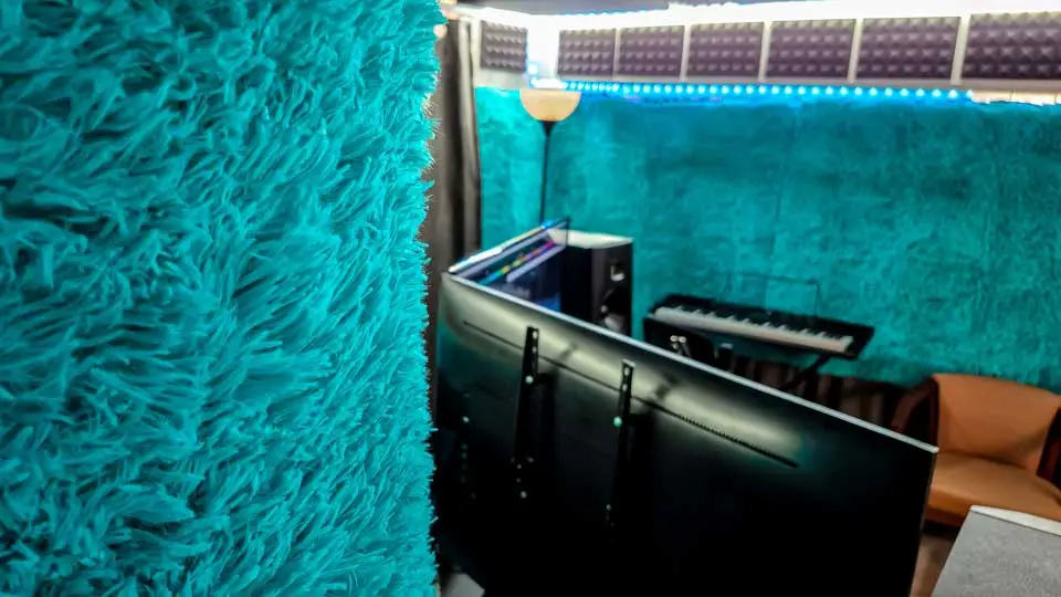 interior del studio de grabación